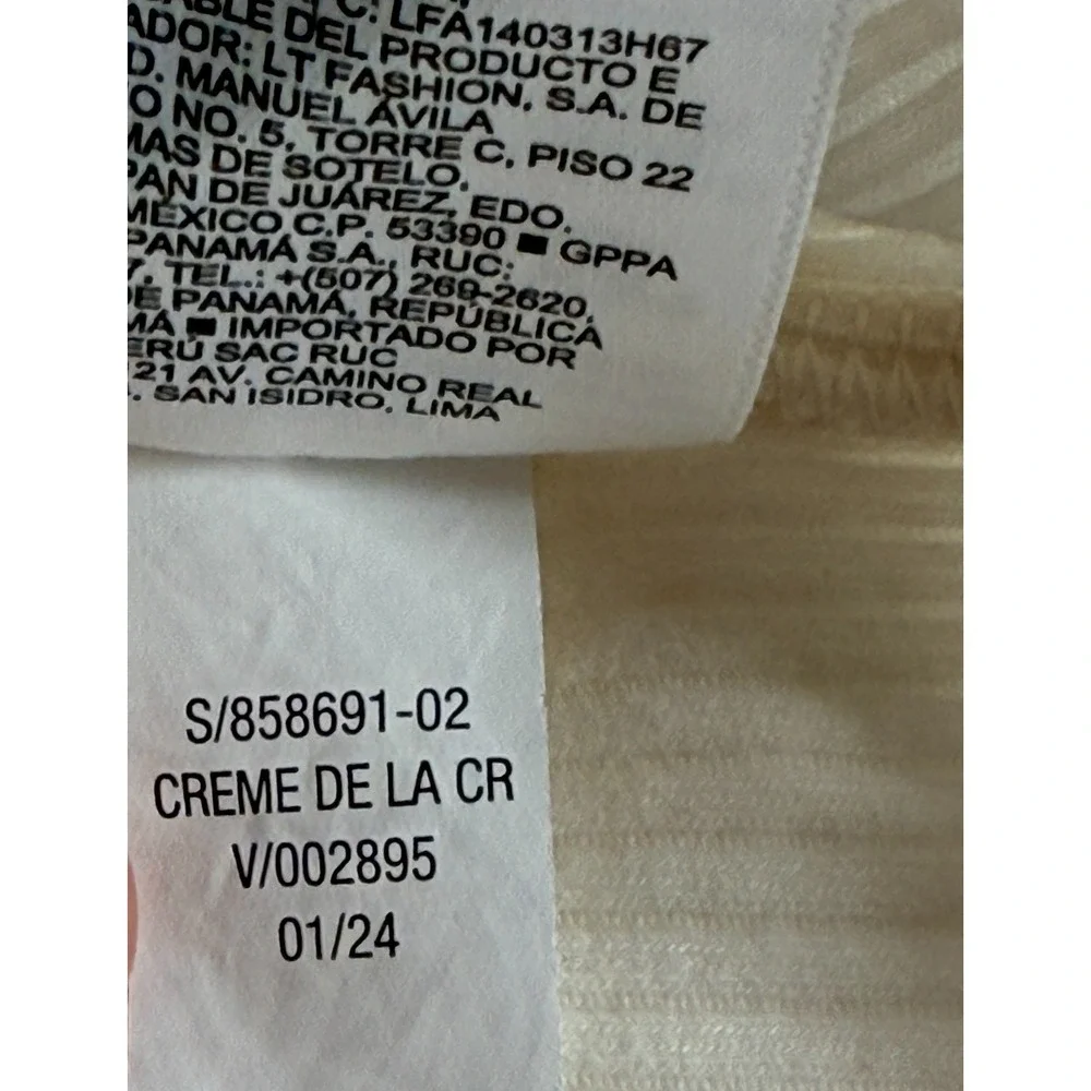 Old Navy Toddler Girl Ribbed‎ Tank Top Cream Lettuce Hem 18-24M Neutral Basic